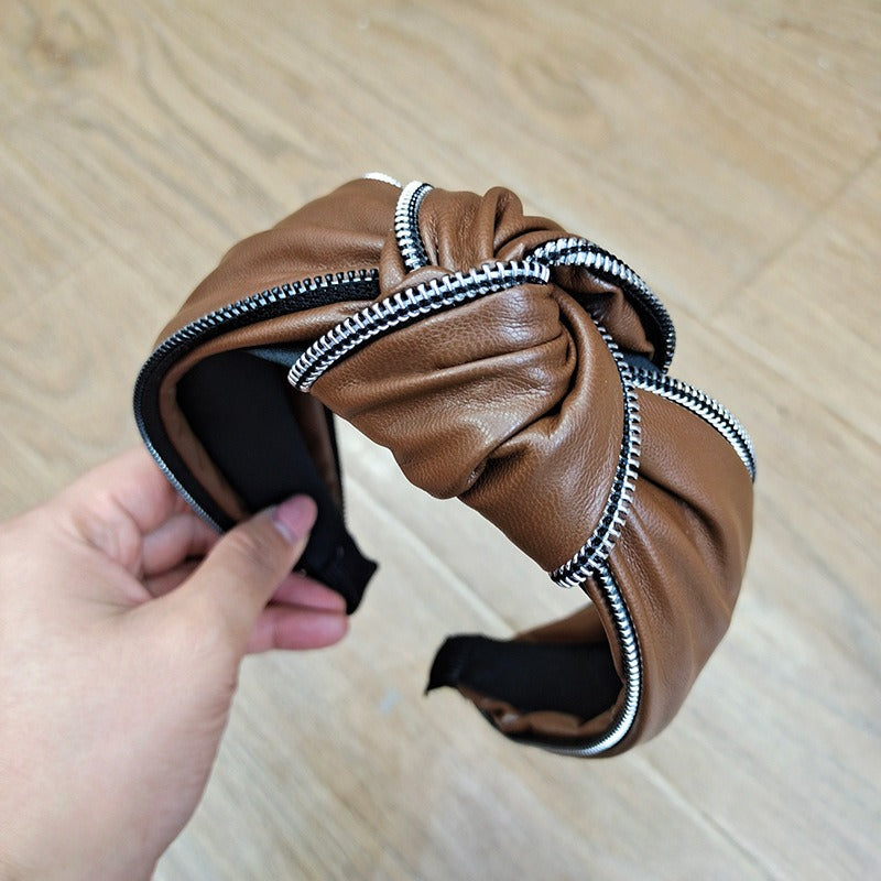 Leather knotted Headband