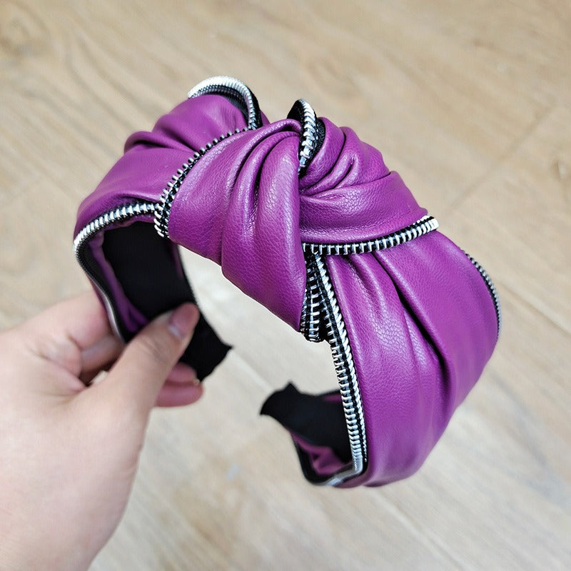 Leather knotted Headband