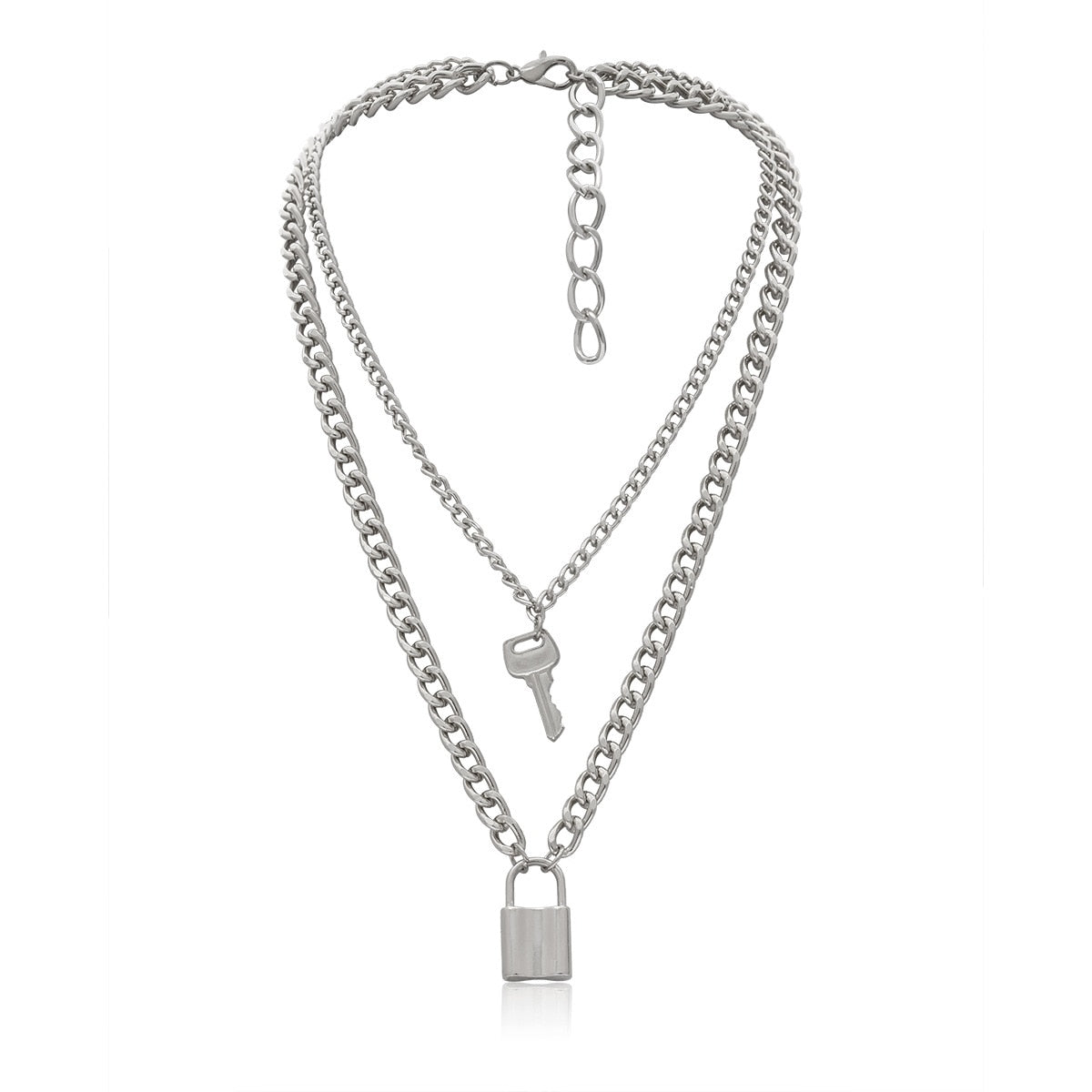 Key Lock Pendant Necklace