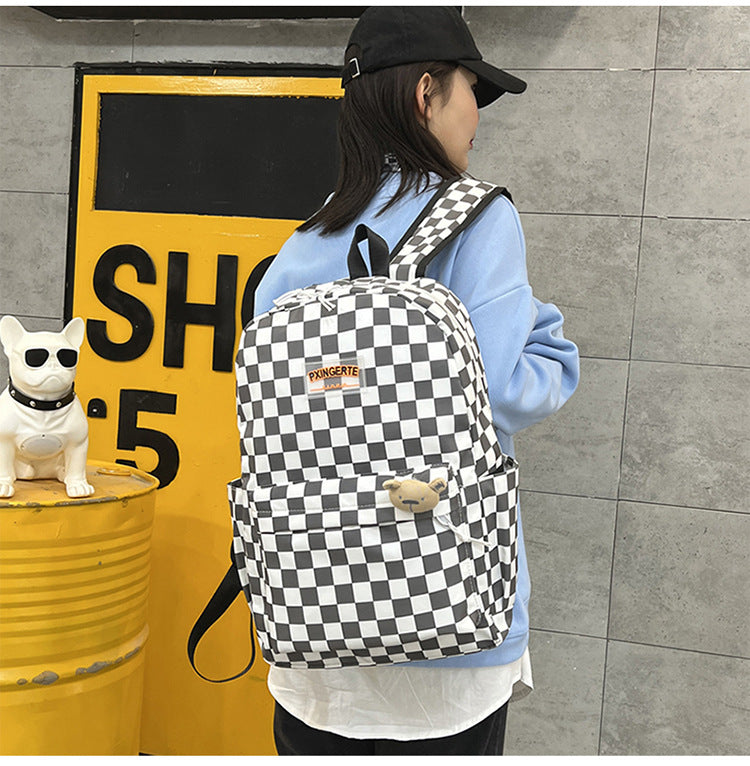 Checkerboard Schoolbag