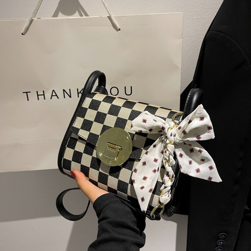 Blogger Favorite Scarf Checkered Bag